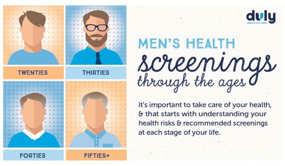 Recommended screenings for men at every age