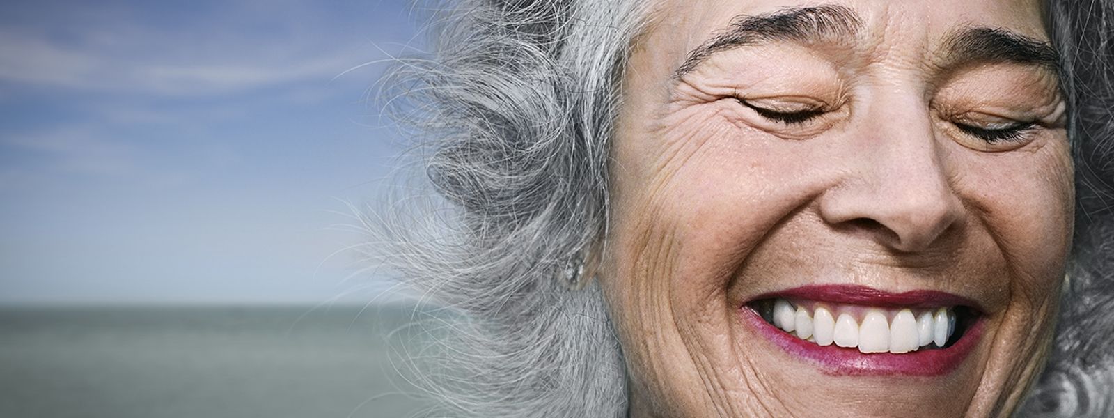 Happy senior woman on Medicare
